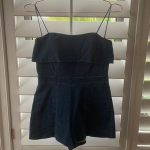 Jean romper (strapless)